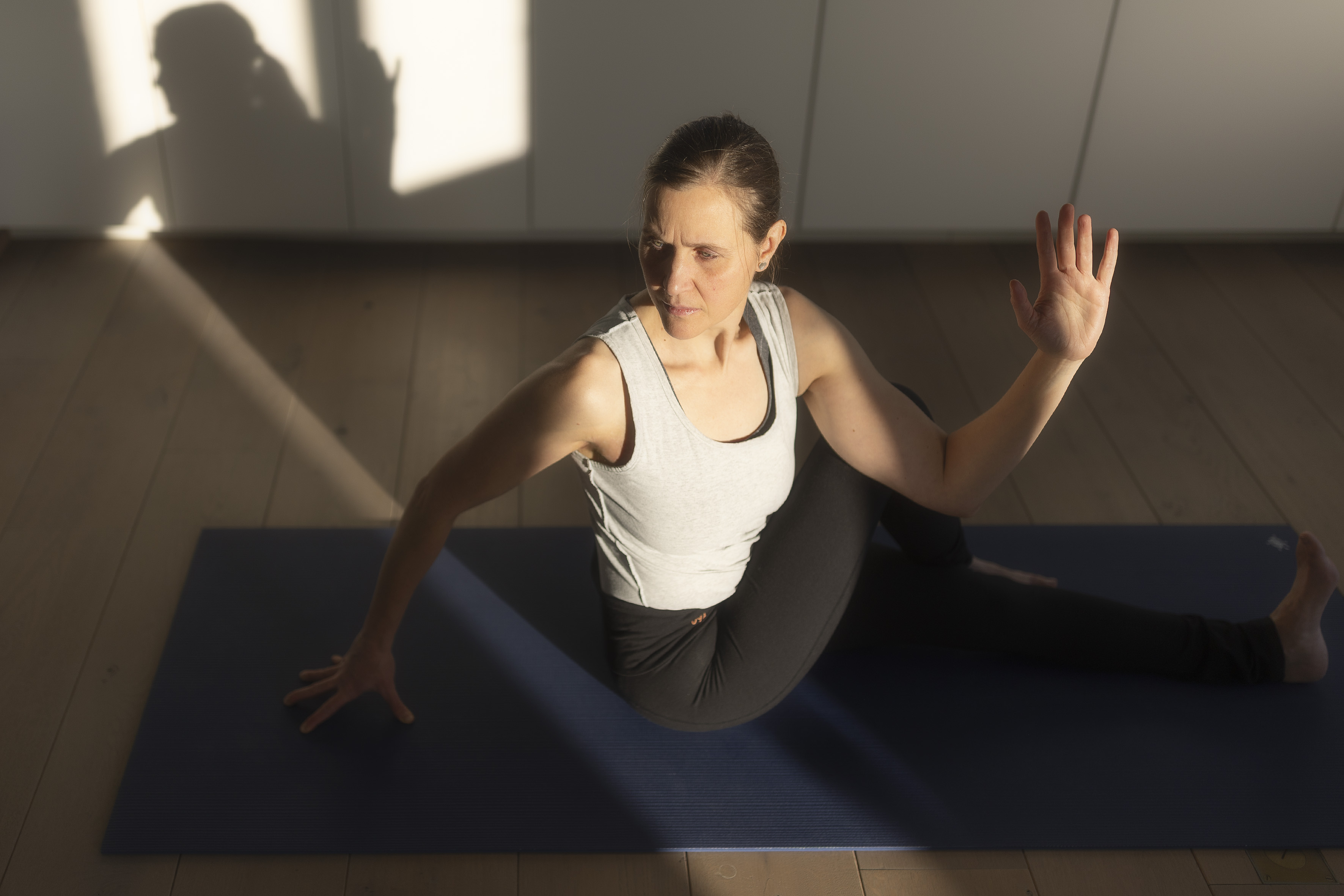 Lies tijdens een yogasessie